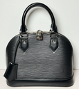 [6849-2] Louis Vuitton Alma Shoulder Bag BB Black Epi Leather Silver Hardware-M24645