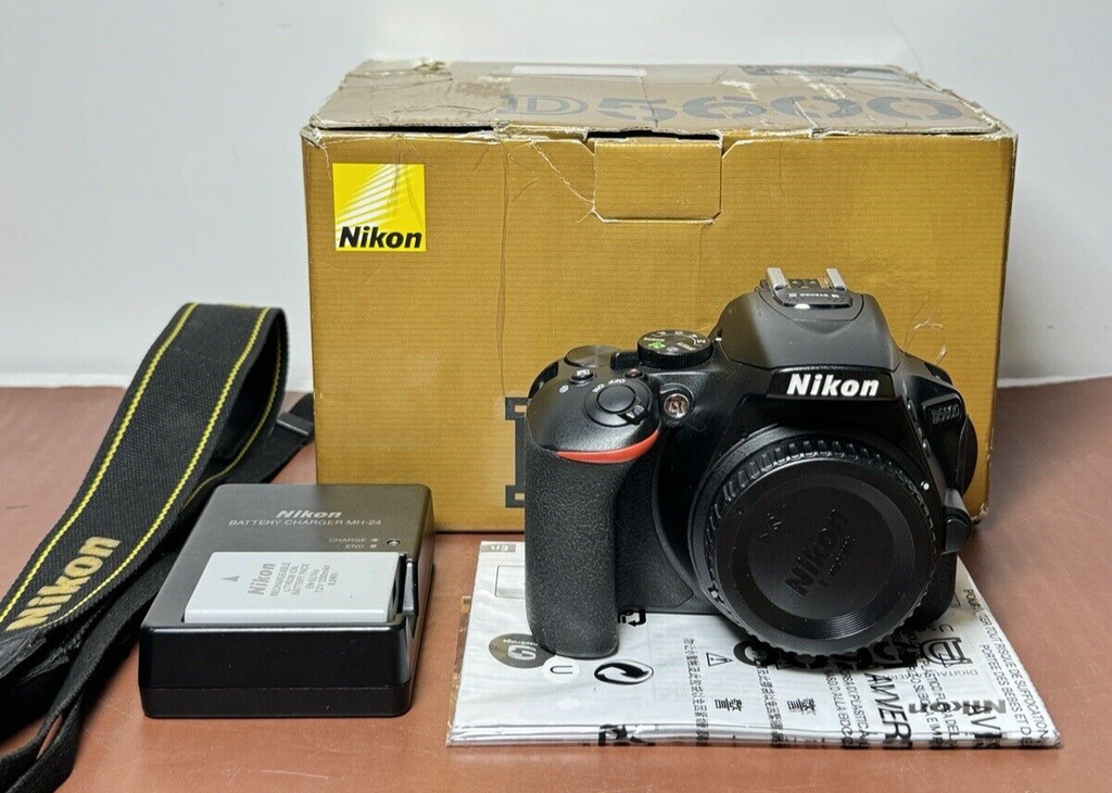 Nikon D5600 24.2MP Digital SLR Camera - Black (Body Only) +8484 Shutter Count