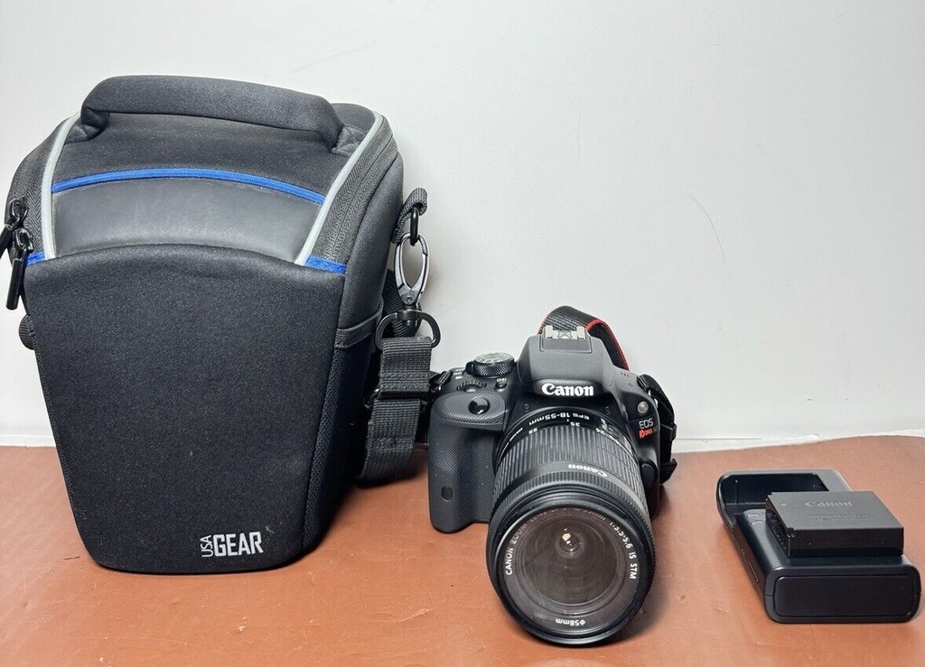 Canon EOS Rebel SL1 18MP Digital SLR Camera W 18-55 Lens, battery, charger