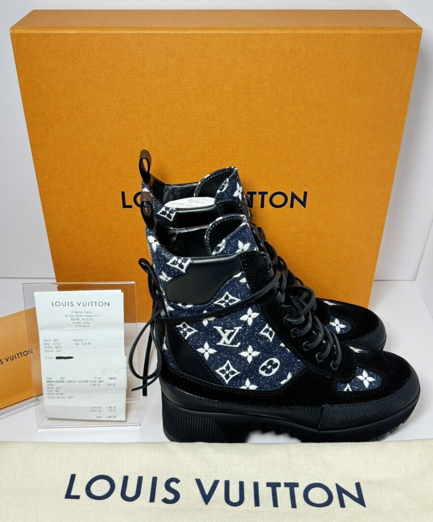 Louis Vuitton Laureate Platform Desert Boot #1A9RPJ Size 38 + Receipt