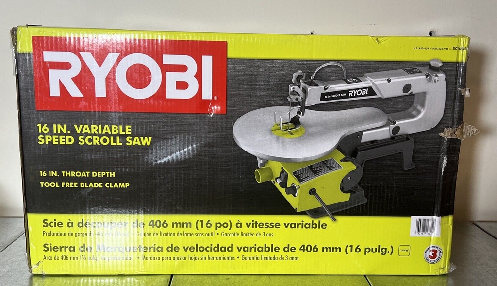 NEW RYOBI 16" Variable Speed Scroll Saw SC165VS