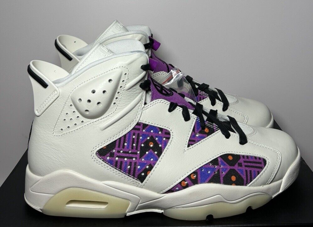 New Mens 2020 Air Jordan 6 Retro 'Quai 54' CZ4152-101 Size 10 US Purple