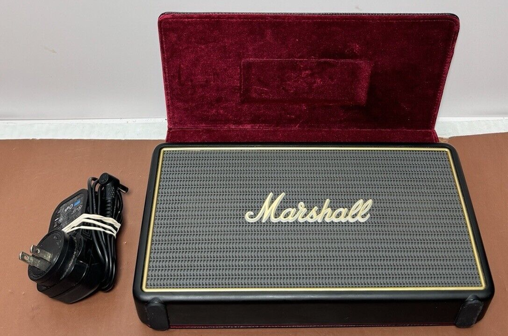 Marshall Stockwell Bluetooth Speaker w/ Flip Cover - Gold/Black (Very Good)