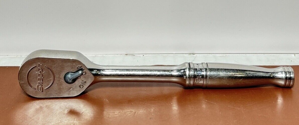 Snap On 3/8" Drive Chrome Dual 80 Tooth Standard Handle Ratchet F80