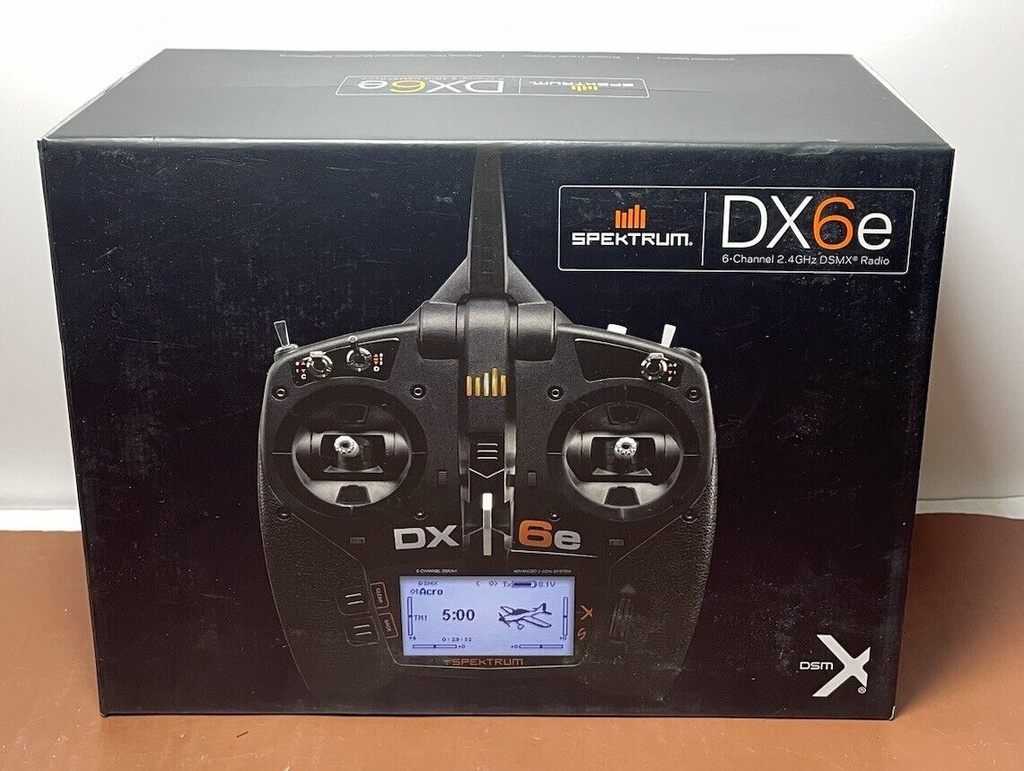 New - Spectrum DX6e 6-Channel DSMX Airplane/Heli Radio - Transmitter Only