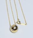 [5071-11] Tiffany & Co. Etoile Ball Pendant Necklace Diamond 18K Yellow Gold PT950Platinum