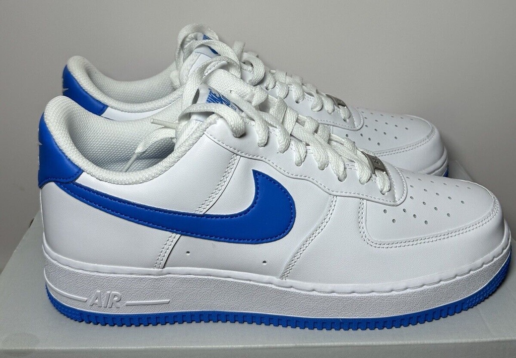 NIKE AIR FORCE 1 07 WHITE-PHOTO BLUE-WHITE SZ 9 - FJ4146-103