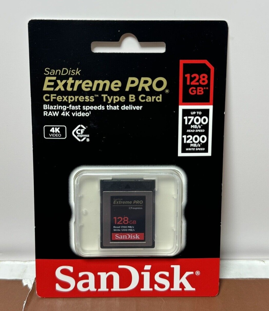 Brand New - SanDisk CF Extreme Pro CFexpress Type B Compact Flash Card 128GB