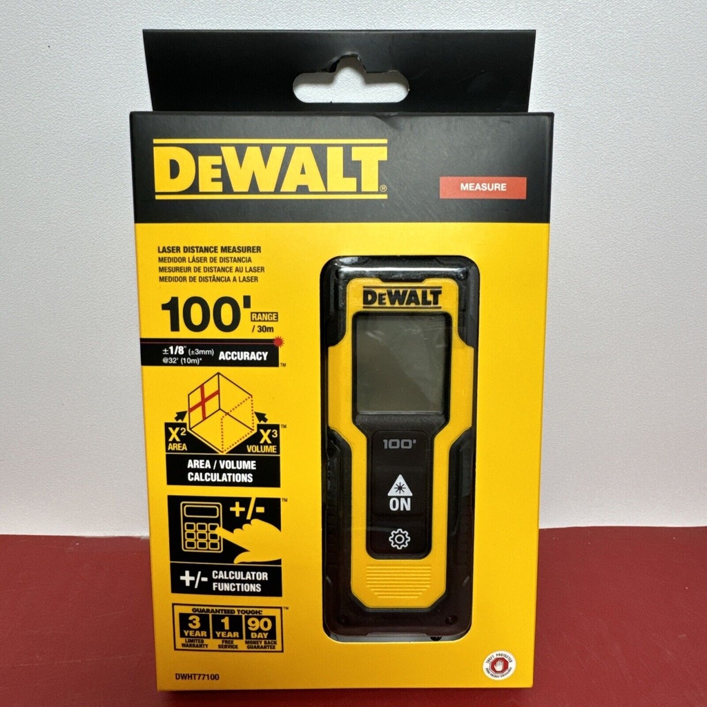 DeWalt DWHT77100 100' Range Laser Distance Measurer New