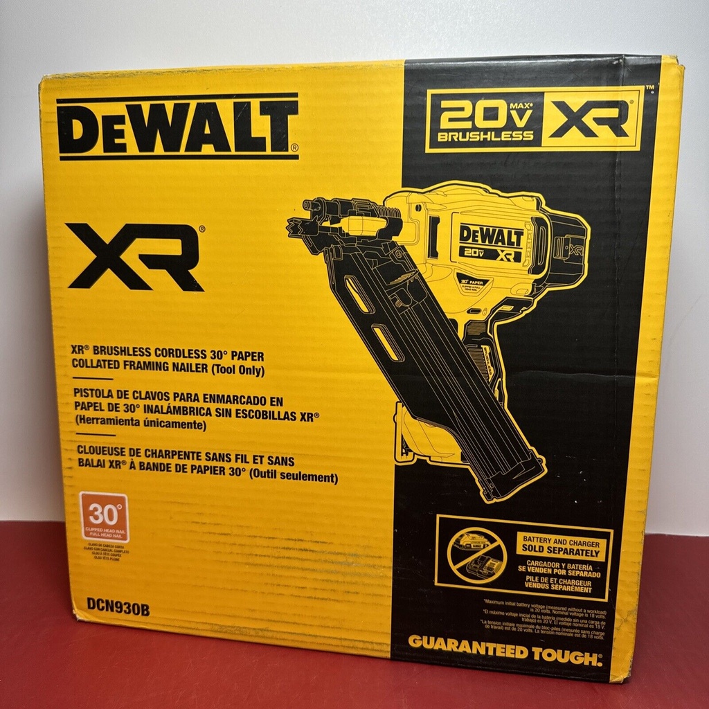 Dewalt DCN930B TOOL ONLY XR 30 deg Paper  Framing Nailer  Replaces DCN692b NEW