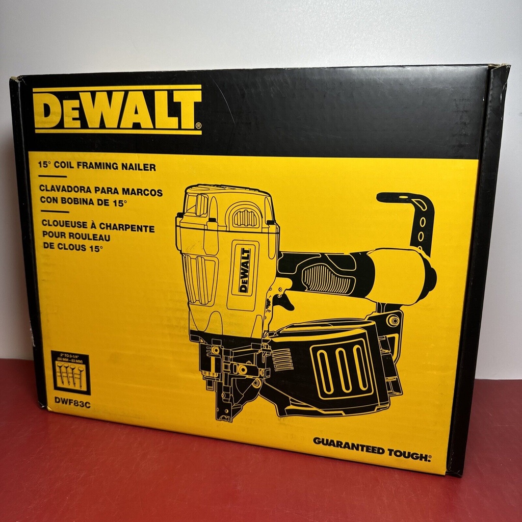 DEWALT DWF83C Coil Nailer Brand New Sealed