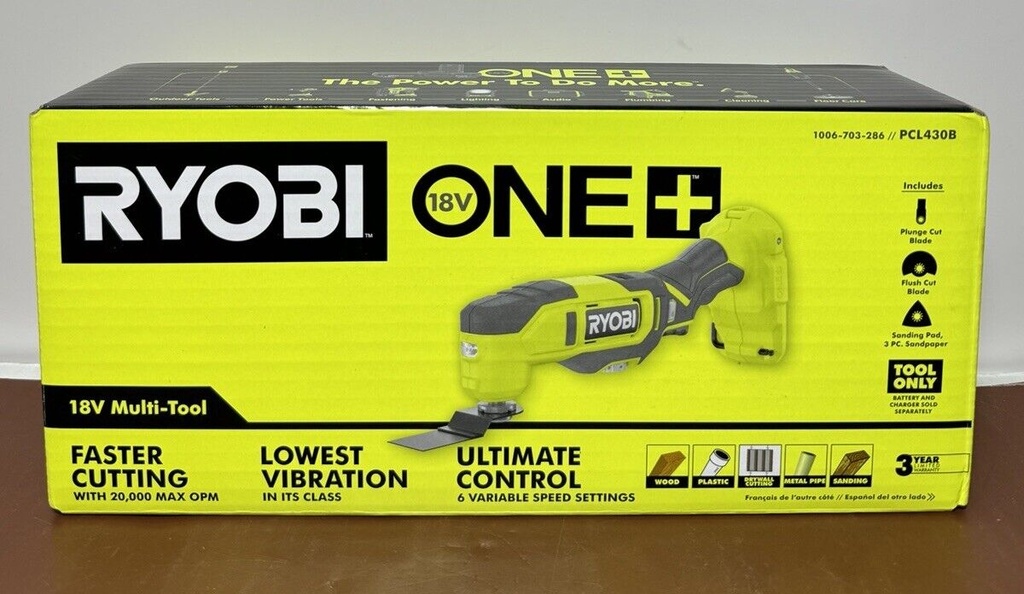 Ryobi PCL430B 18V One+ Cordless Oscillating Multi-Tool