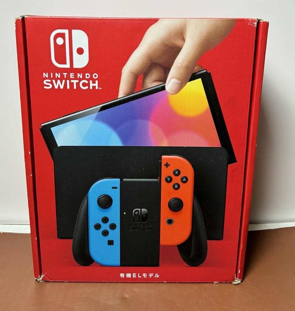 Nintendo Switch – OLED Model w/ Neon Red & Neon Blue Joy-Con Japanese