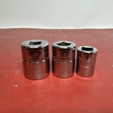 [7635-2] Snap On  3/8" Drive 18mm, 16mm, 12mm Metric 6 Point Shallow Sockets 3 x LOT