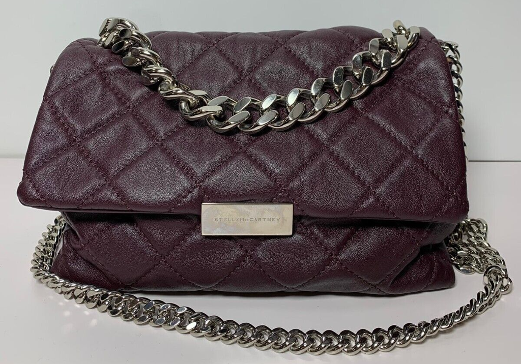 Stella McCartney Purple Soft Quilted Faux Leather Mini Beckett Bag