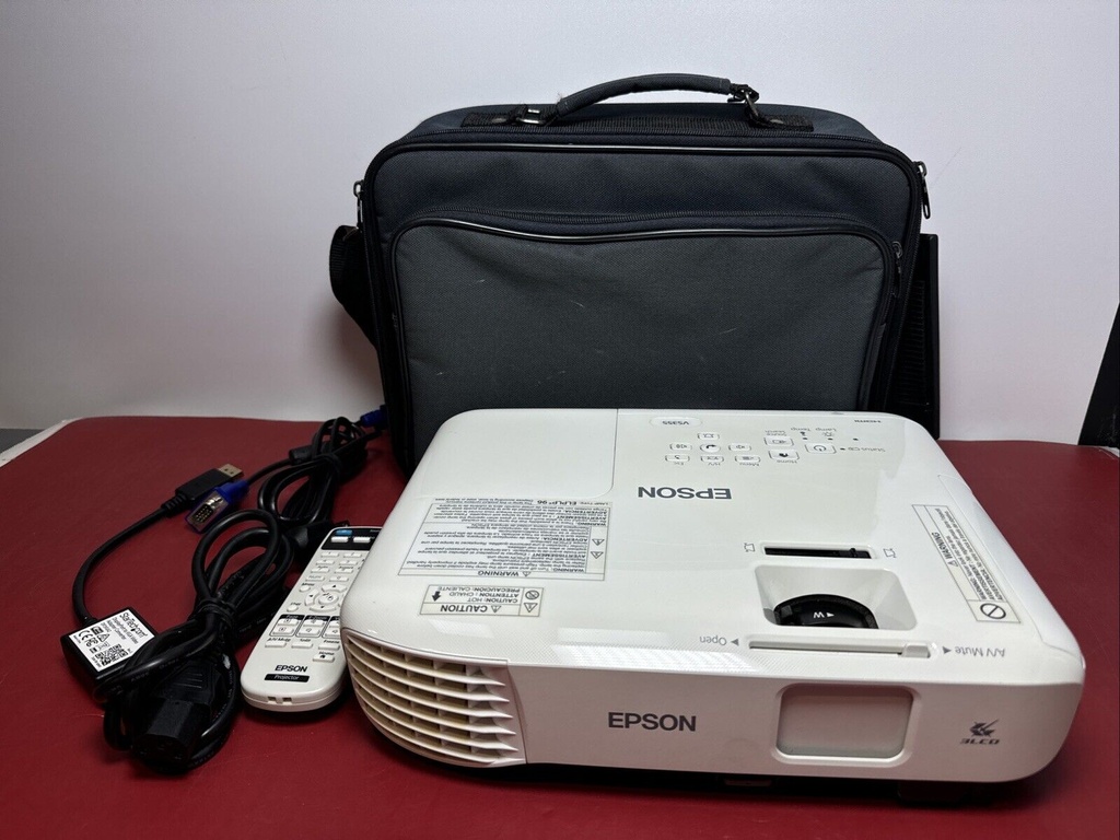 Epson VS355 (H840A) WXGA 3LCD Projector 3300 Lumens w/ Remote & Bag 240 Lamp Hrs