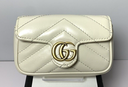 [5303-1] Gucci Mini Tan Leather Gold Hardware GG Marmont Bag 575161 w/Box