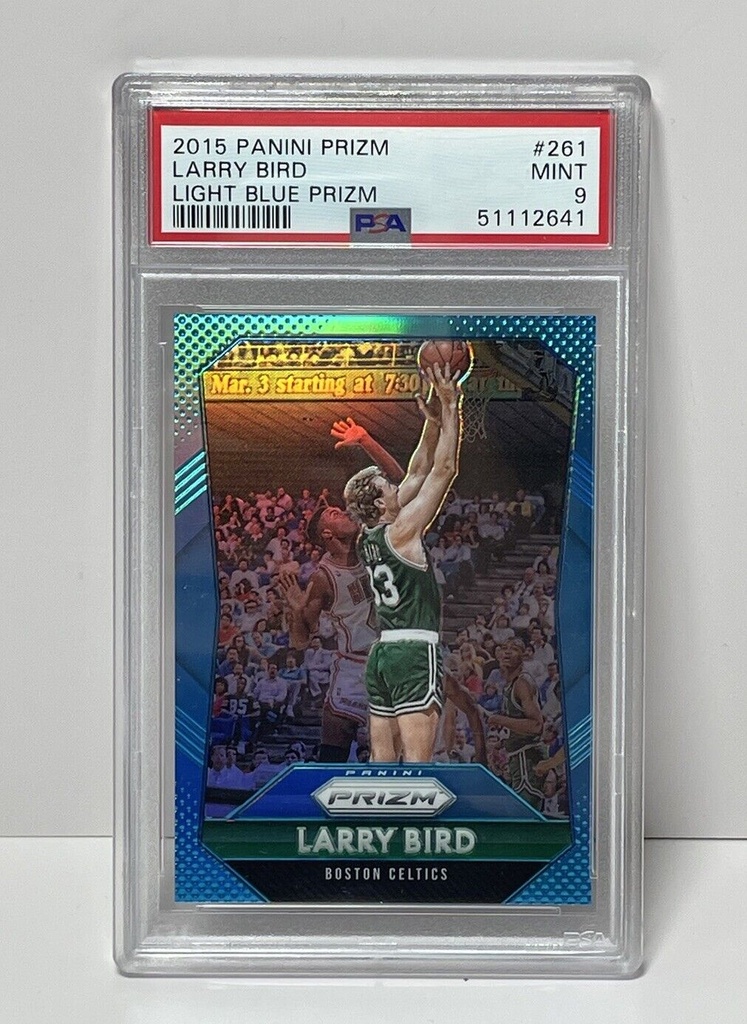 Larry Bird Light Blue PRIZM 2015 Panini Prizm PSA 9 Mint #261