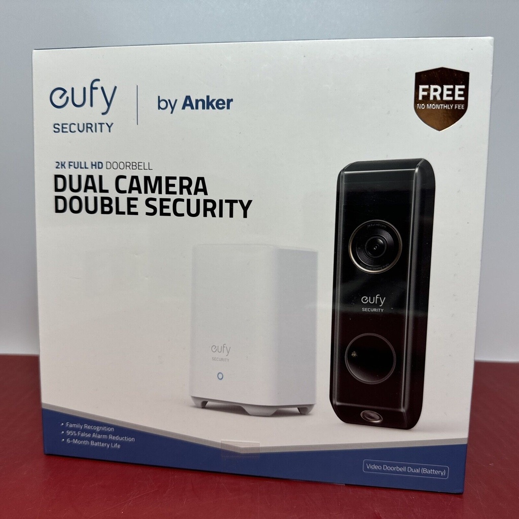 eufy Security - Smart Wi-Fi Dual Cam Video Doorbell 2K Battery Operated/Wired