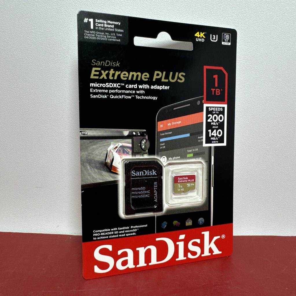 SanDisk - Extreme PLUS 1TB microSDXC UHS-I Memory Card