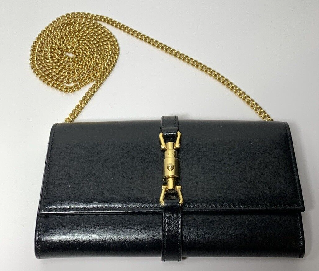 Gucci Jackie 1961 Wallet Black Calf Leather Crossbody Bag