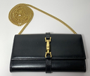 [6704-1] Gucci Jackie 1961 Wallet Black Calf Leather Crossbody Bag