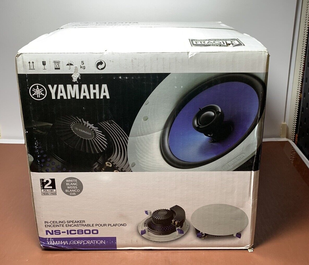 Yamaha NS-IC800WH 2-Way 8" Ceiling Speaker Pair -Brand New