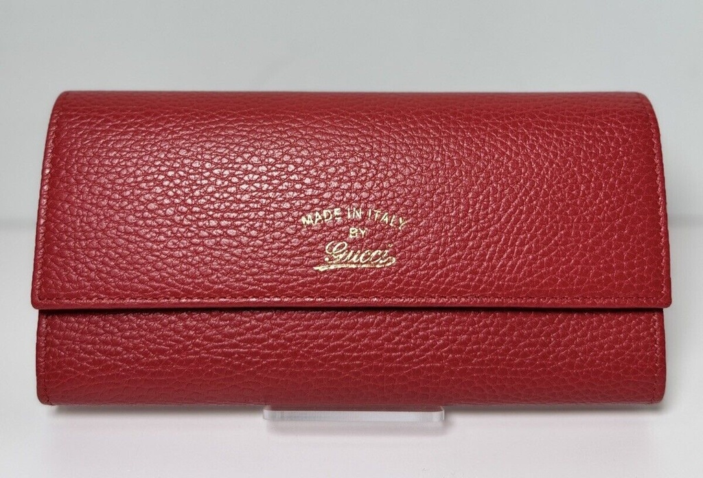 GUCCI Wallet Blossom Continental Leather 354496-2149 Red