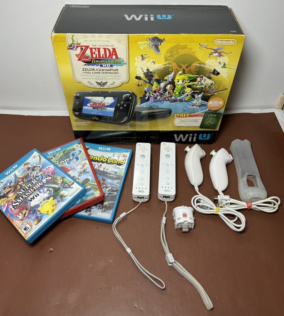 Zelda : The Wind Waker Deluxe Set W/various Extras and Wii And WiiU Games!