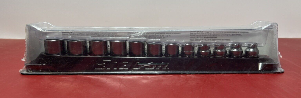 Snap-On 12 pc 3/8" Dr 6-Pt Metric Xtra Shallow Socket Set 8-19mm Sealed 212YFSMY