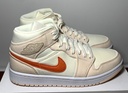 [6440-1] NIB Nike Air Jordan 1 Mid SE Corduroy  Sail Orange DA8009-108-WMNS 10.5 Size