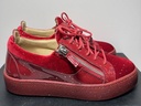 [6136-1] Giuseppe Zanotti Bertens Zip Leather Iridescent Red  RU10013, 41 Size, 7.5 US