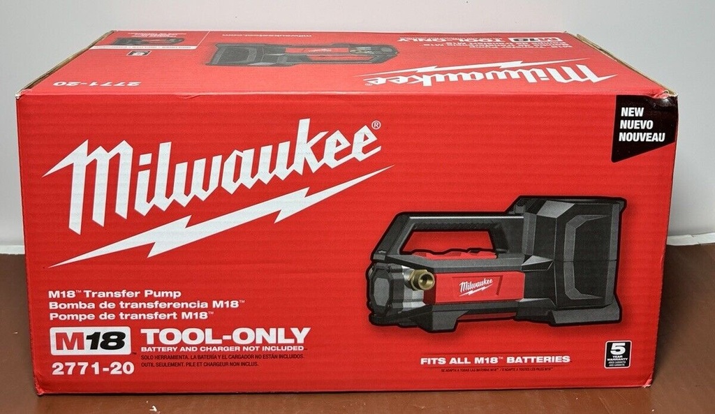 Milwaukee 2771-20 M18 FUEL 18V Water Transfer Pump - Brand New Sealed