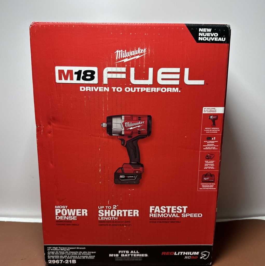 Milwaukee 2967-21B M18 FUEL 18V 1/2" High Torque Impact Wrench Kit