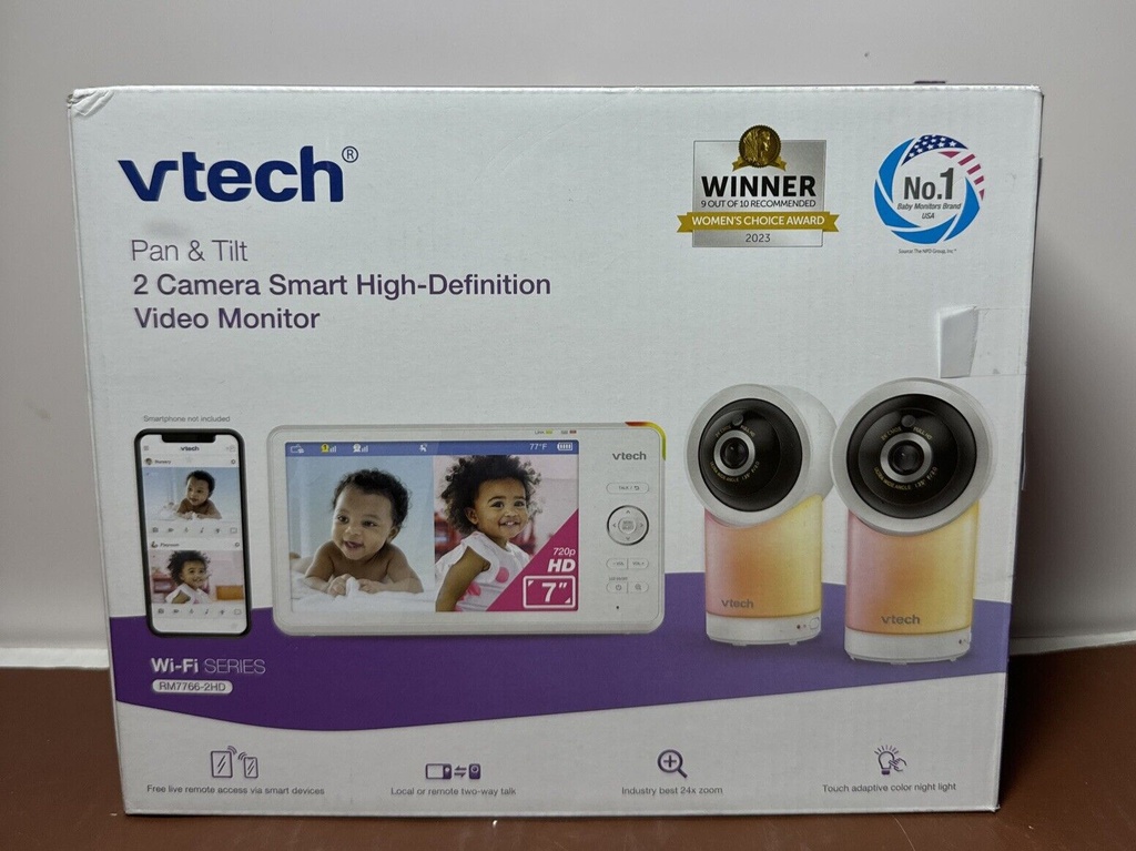 Brand New - Vtech Pan & Tilt 2 Camera Video Monitor RM7766-2HD