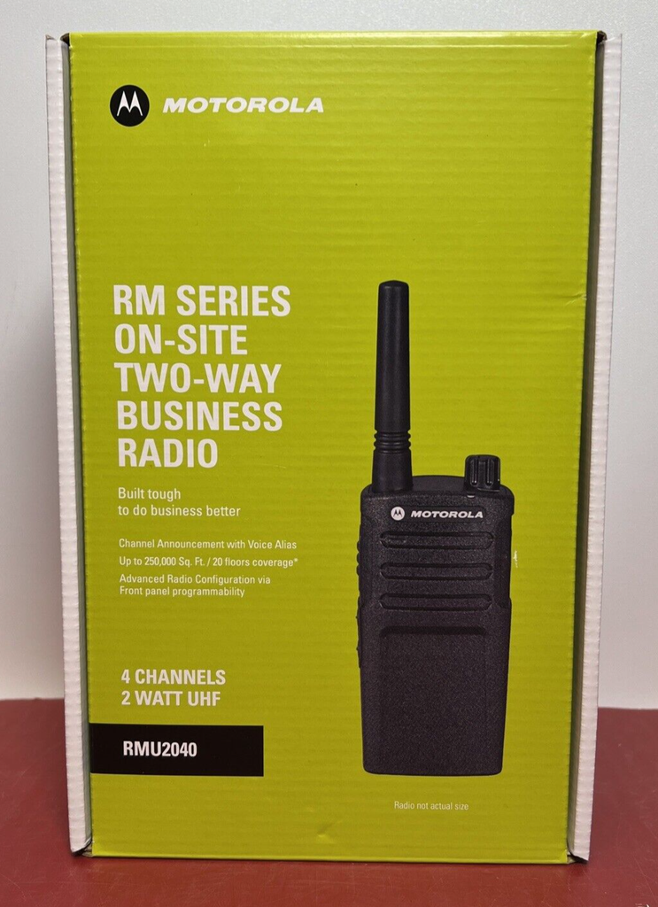 Motorola Solutions RMU2040 On-Site Two Way Radio 4 Channel UHF BRAND NEW