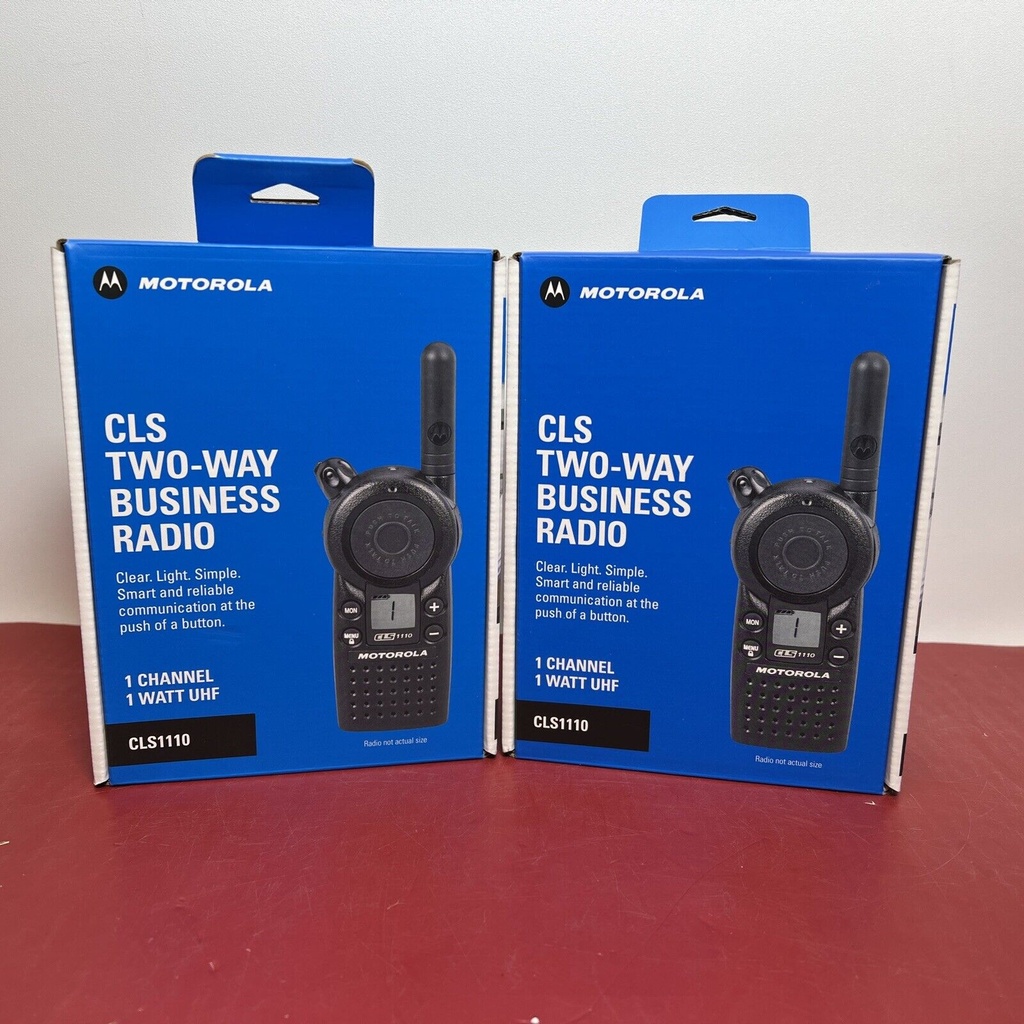 MOTOROLA CLS1110 Two Way Radio, Base and Charger (2 pack) Brand New