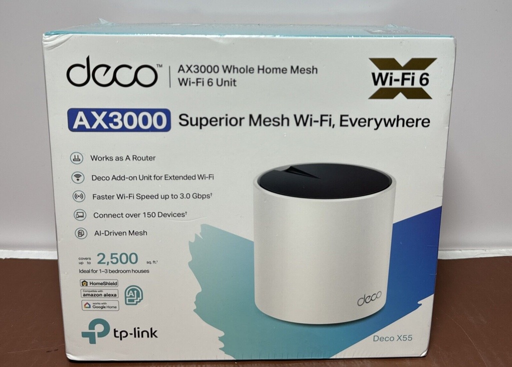 TP-Link Deco X55 Deco AX3000 WiFi 6 Mesh System DECOX55 1PACK