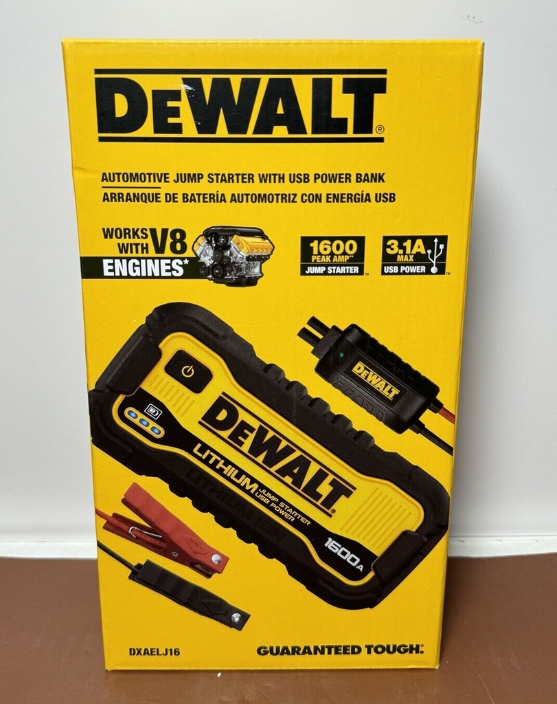 Brand New - DeWalt DXAELJ16 Automotive Jump Starter w/USB Power Bank