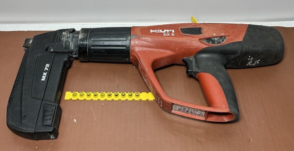 Hilti DX 5 Fully Automatic Powder Actuated Fastening Tool, & MX 72 Magazine