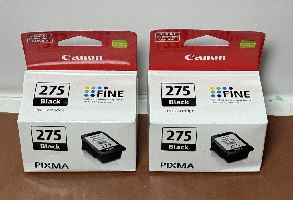 2xCanon PG-275 Black Ink Cartridge for PIXMA TS3520 Wireless All-in-One Printer