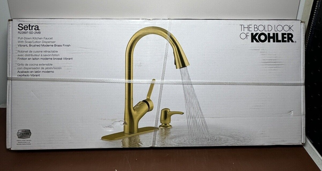 Kohler Setra R22897-SD-2MB Pull Down Sprayer Kitchen Faucet Brass Finished