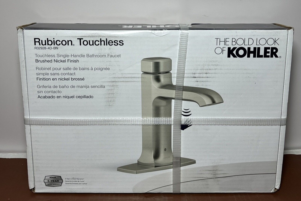 KOHLER Rubicon Touchless Bathroom Faucet in Brushed Nickel R32928-4D-BN