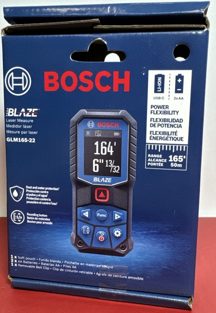 Bosch Blaze 165 ft. Laser Distance Tape Measuring Tool GLM165-22 Brand New