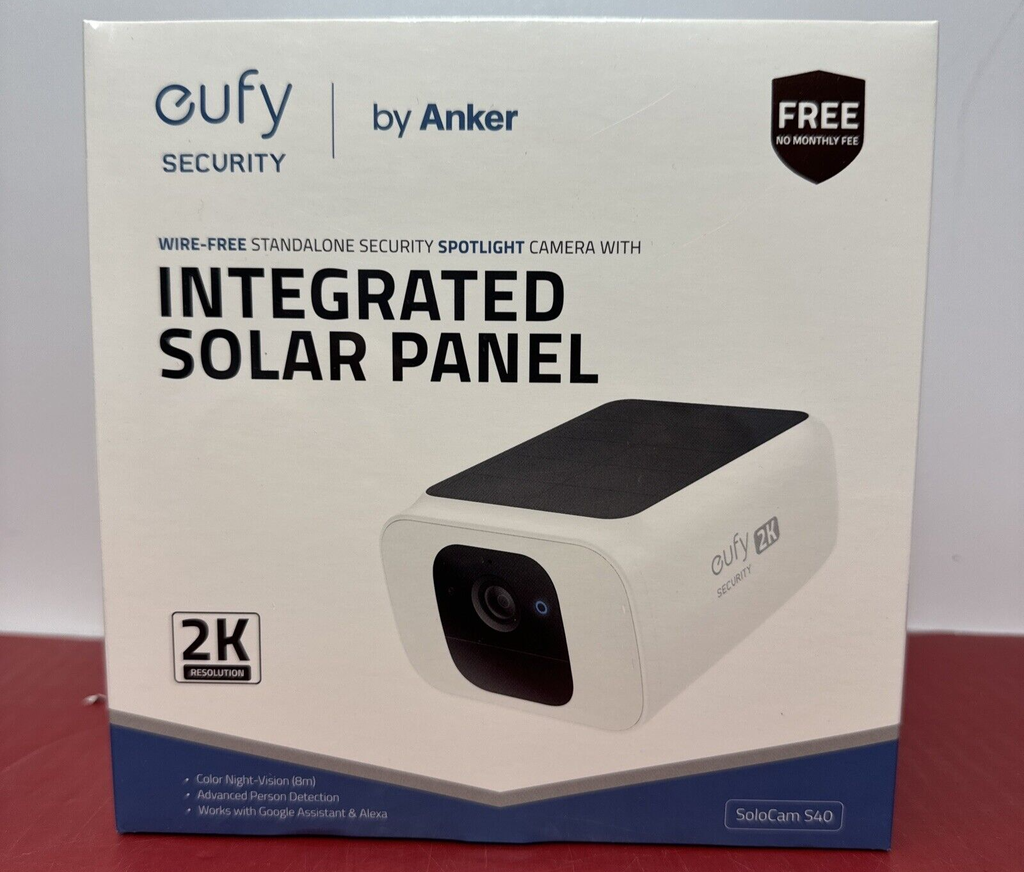 Eufy SoloCam S40 Outdoor Wireless 2K Solar Spotlight Camera  New Sealed