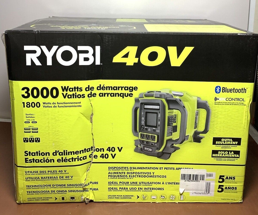 Ryobi RYi1802BT 1800 Watt Portable Battery Power Inverter Generator Tool Only