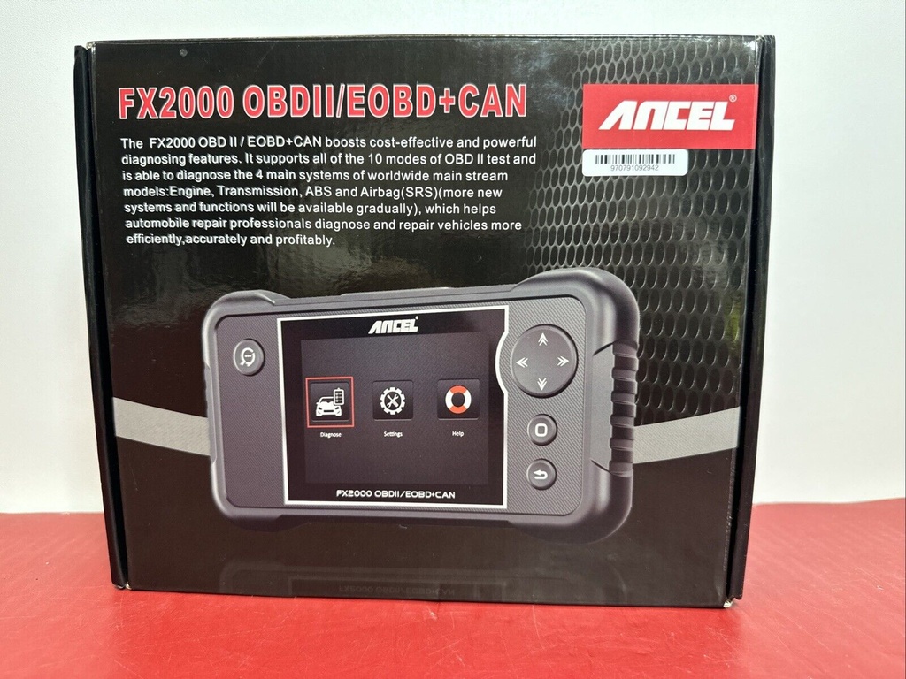 Ancel Fx2000 Obdii/eobd + Can Abs Srs Auto Scanner Diagnostic Code Reader