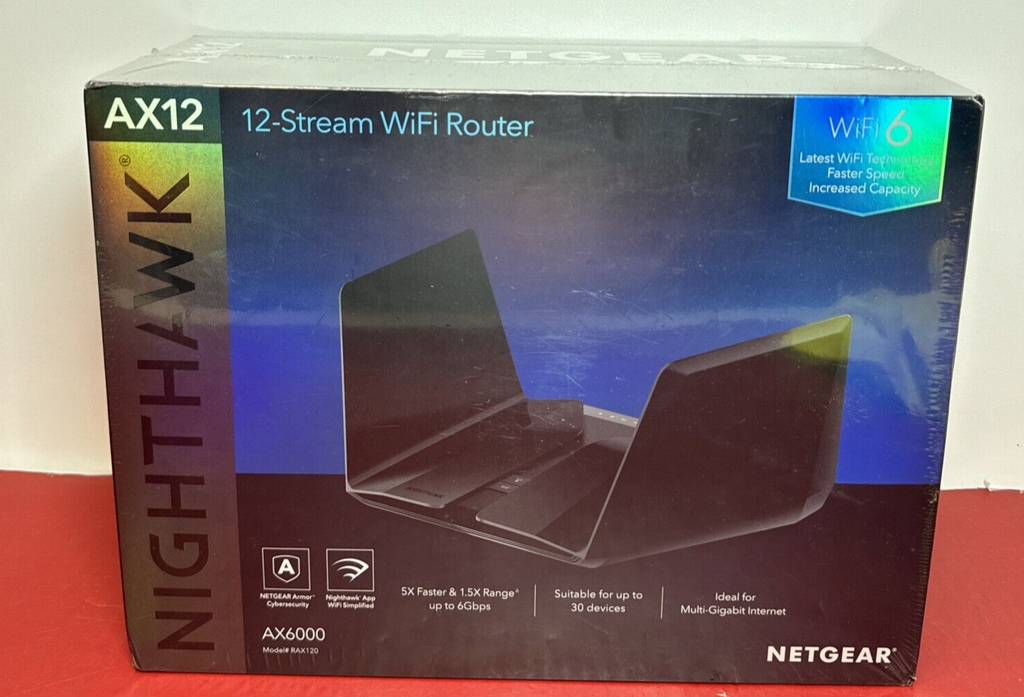 Netgear Nighthawk AX12 RAX120 Wireless 12 Stream AX6000 WiFi 6 Router