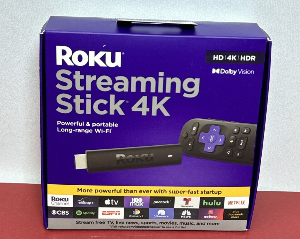 Roku Streaming Stick 4K/HDR/Dolby Roku Voice Remote and TV Controls