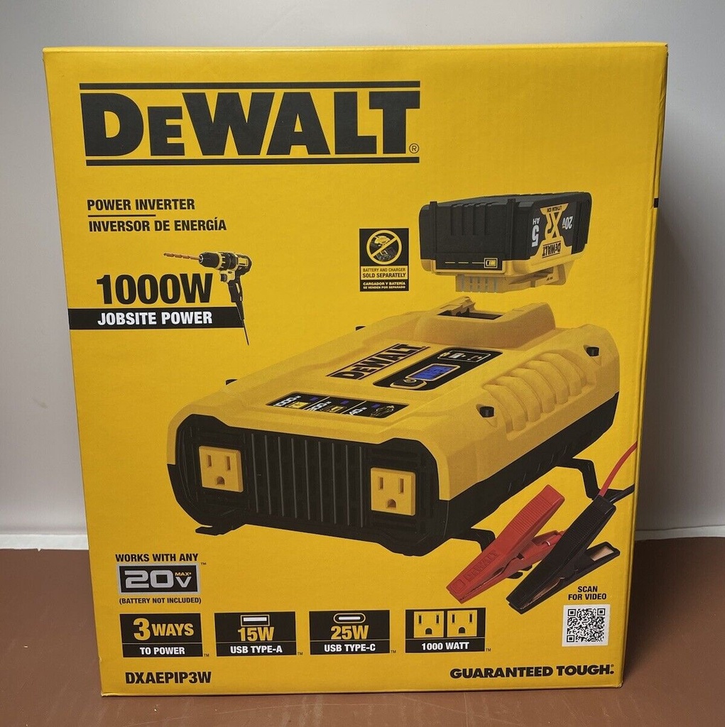 DeWalt DXAEPIP3W 1000W Jobsite Power Inverter